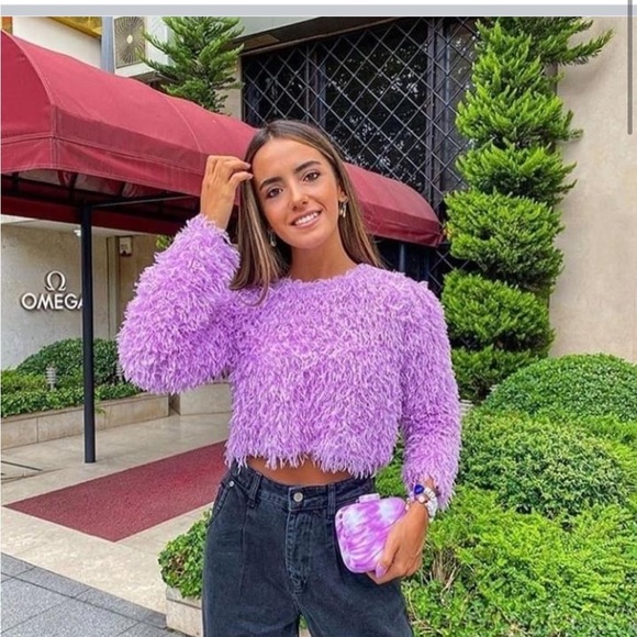 🛍️NEW ZARA FEATHER EFFECT TOP @CHASINGOUFITS - Picture 3 of 4